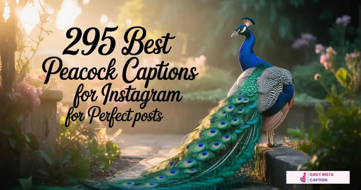 Peacock Captions for Instagram